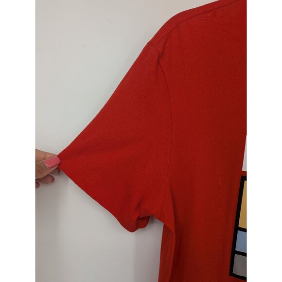 Lacoste T Shirt Men Size M Regular Fit Abstract Graphic Print Logo Streetwear - Picture 9 of 12